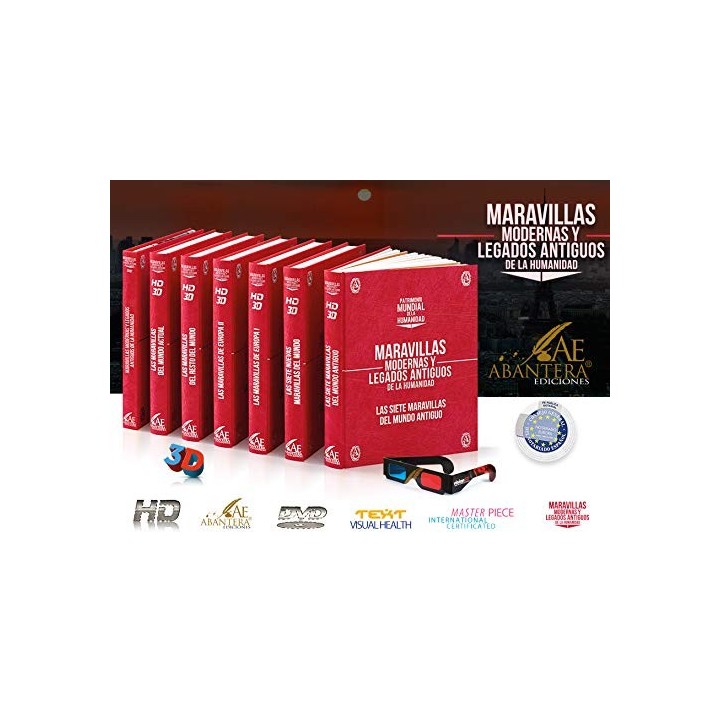 Maravillas Modernas Y Legados Antiguos De La Humanidad HD y 3D: 6 Lujosos Volúmenes + 1 Lujoso Volumen para DVD (OBRA COMPLETA)